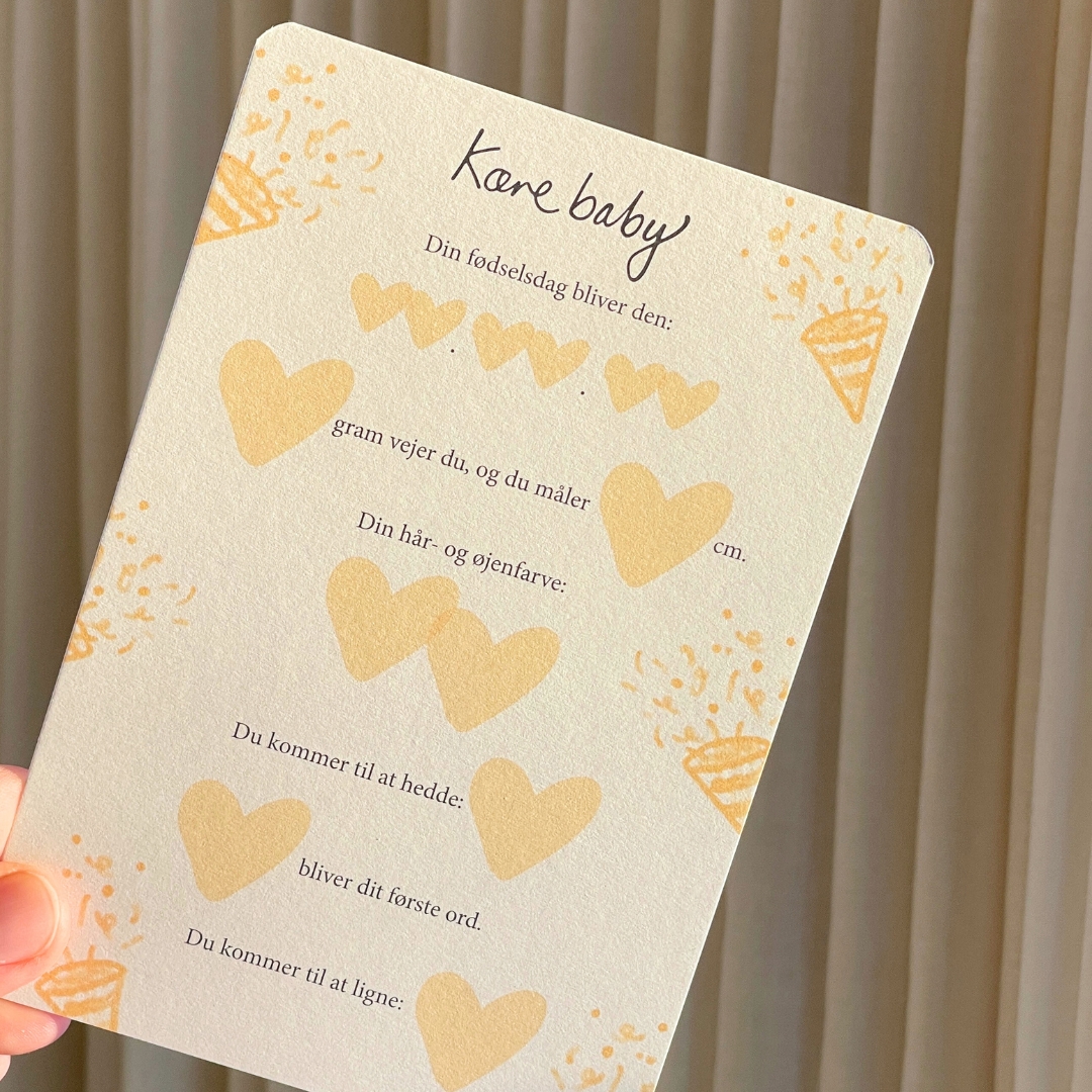 mindekort quiz til babyshower (20 stk)